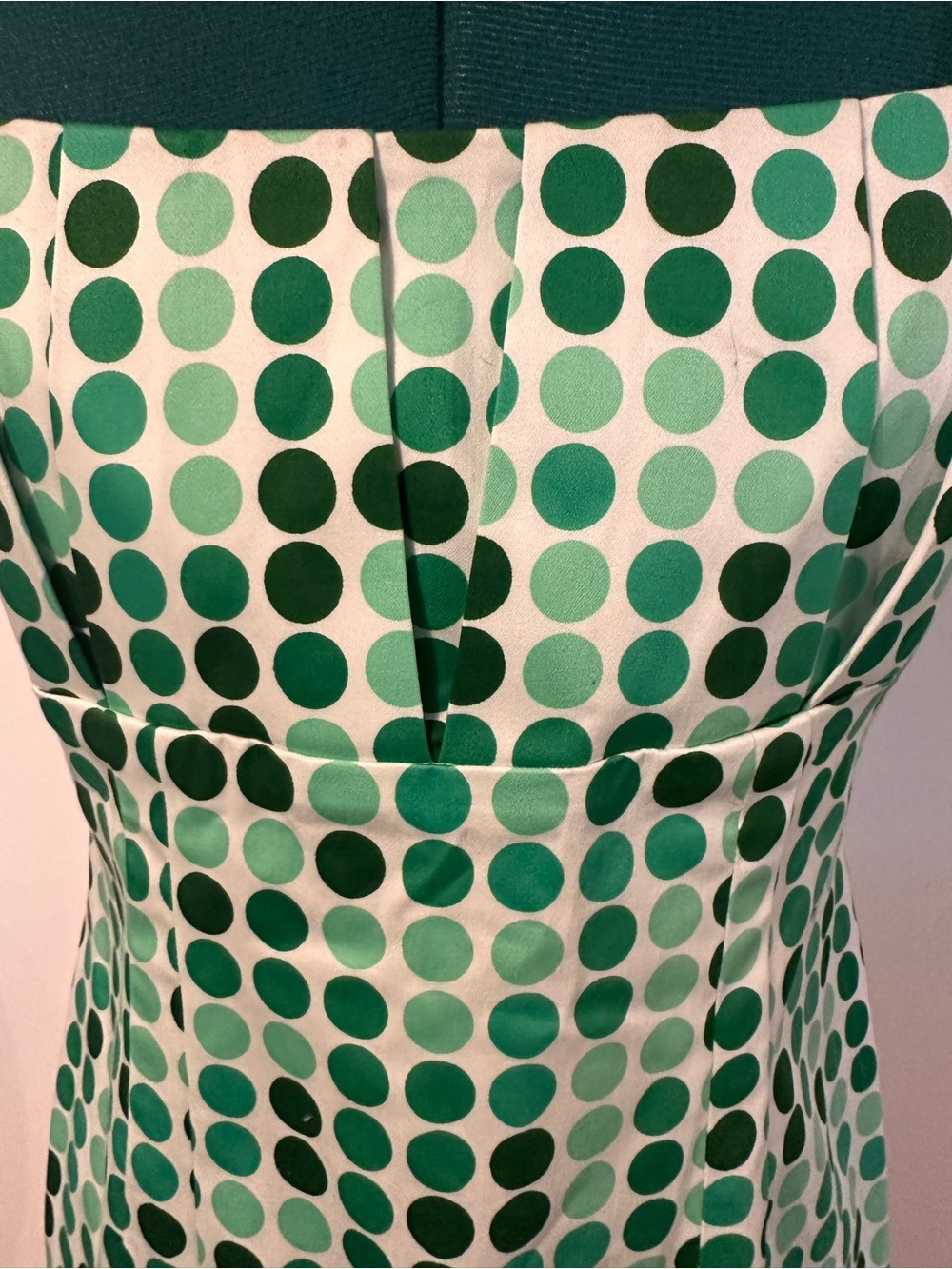 Calvin Klein Green Polka Dot Midi Sheath Dress- New with Tags - Picture 3 of 7
